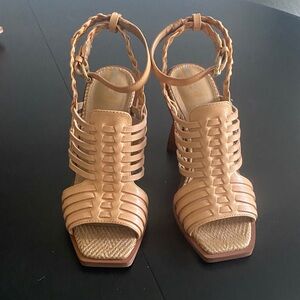 Sam Edelman Holland Tan Woven Leather Women's Sandals